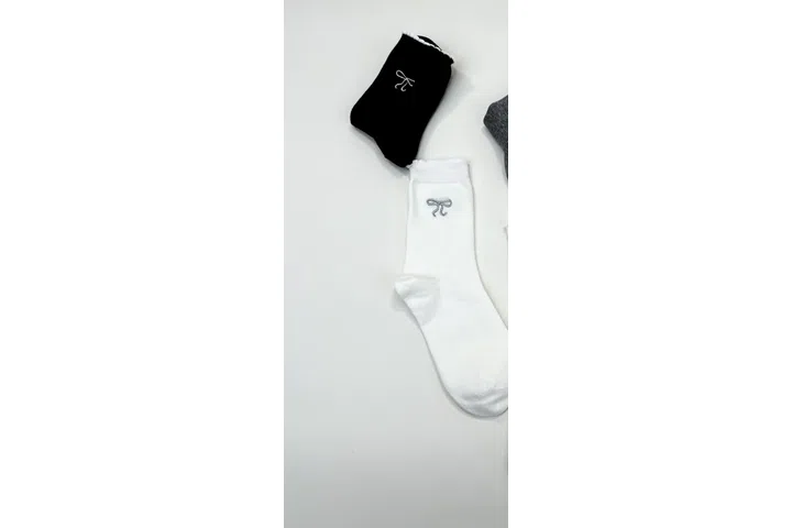 Representative commercial sample visual for Custom Bow Crew Socks SKU 1149 in the DK Marketplace.