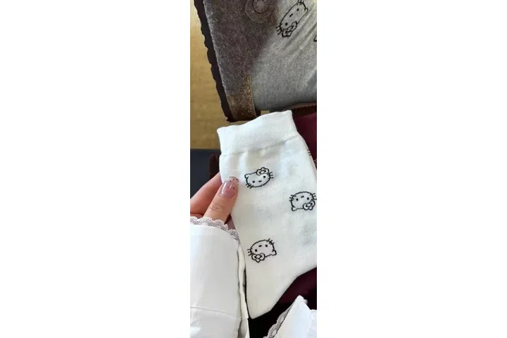 Representative commercial sample visual for Custom Cat Crew Socks SKU 944 in the DK Marketplace.