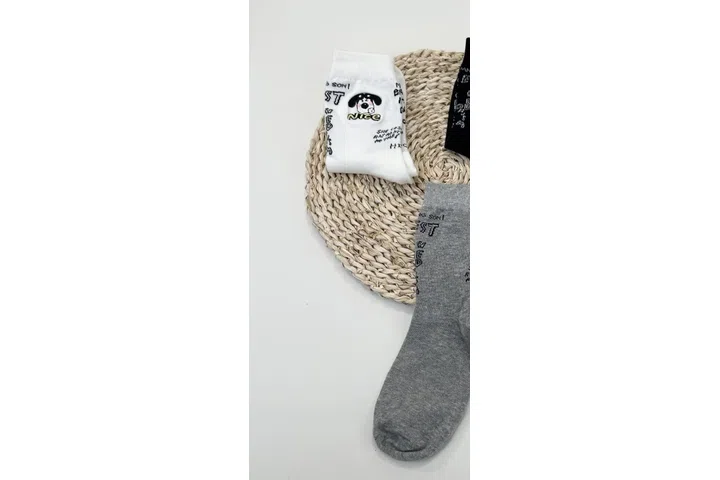 Representative commercial sample visual for Custom Embroidered Dog Crew Socks SKU 1143 in the DK Marketplace.