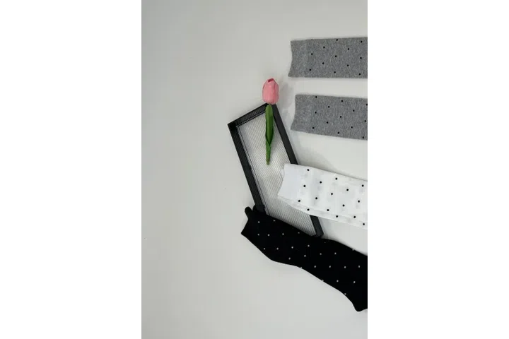 Representative commercial sample visual for Custom Polka Dot Knee-High Socks SKU 1159 in the DK Marketplace.
