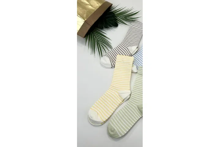 Representative commercial sample visual for Custom Striped Crew Socks SKU 1151 in the DK Marketplace.